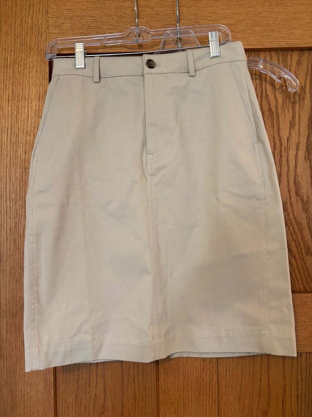 J. Crew Beige Cotton & Spandex Skirt Sz 4